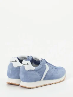 – Sneaker aus Veloursleder Pastell-Voile Blanche
