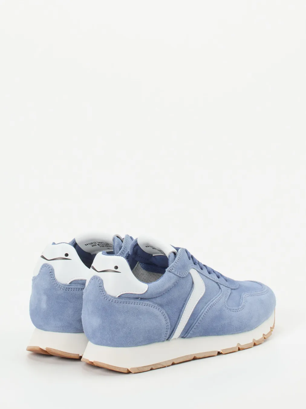 – Sneaker aus Veloursleder Pastell-Voile Blanche