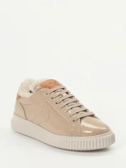 – Sneaker aus Lackleder in Beige-Voile Blanche New