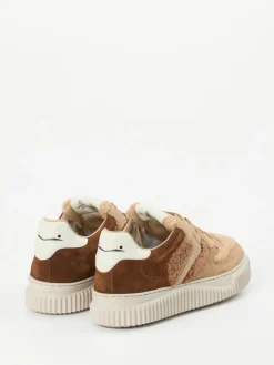 – Sneaker aus Veloursleder und Teddytextil-Voile Blanche Clearance