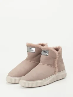 – Stiefeletten aus Veloursleder altrosa-Voile Blanche New