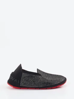 – Slip-On Sneaker aus Textil mit Strassbesatz-Wai New