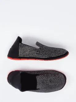– Slip-On Sneaker aus Textil mit Strassbesatz-Wai New