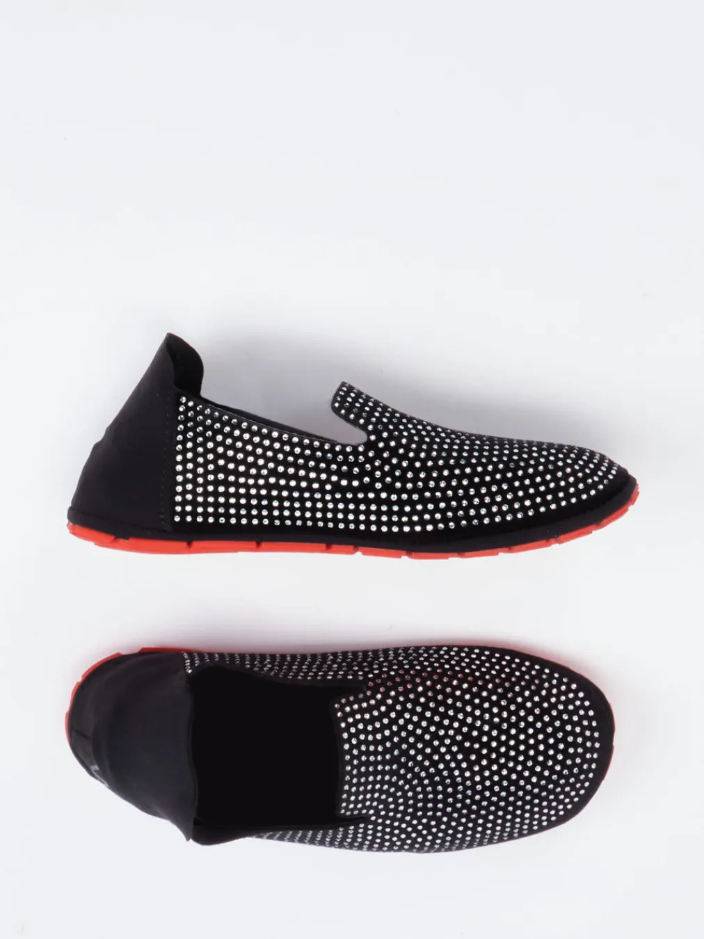 – Slip-On Sneaker aus Textil mit Strassbesatz-Wai New