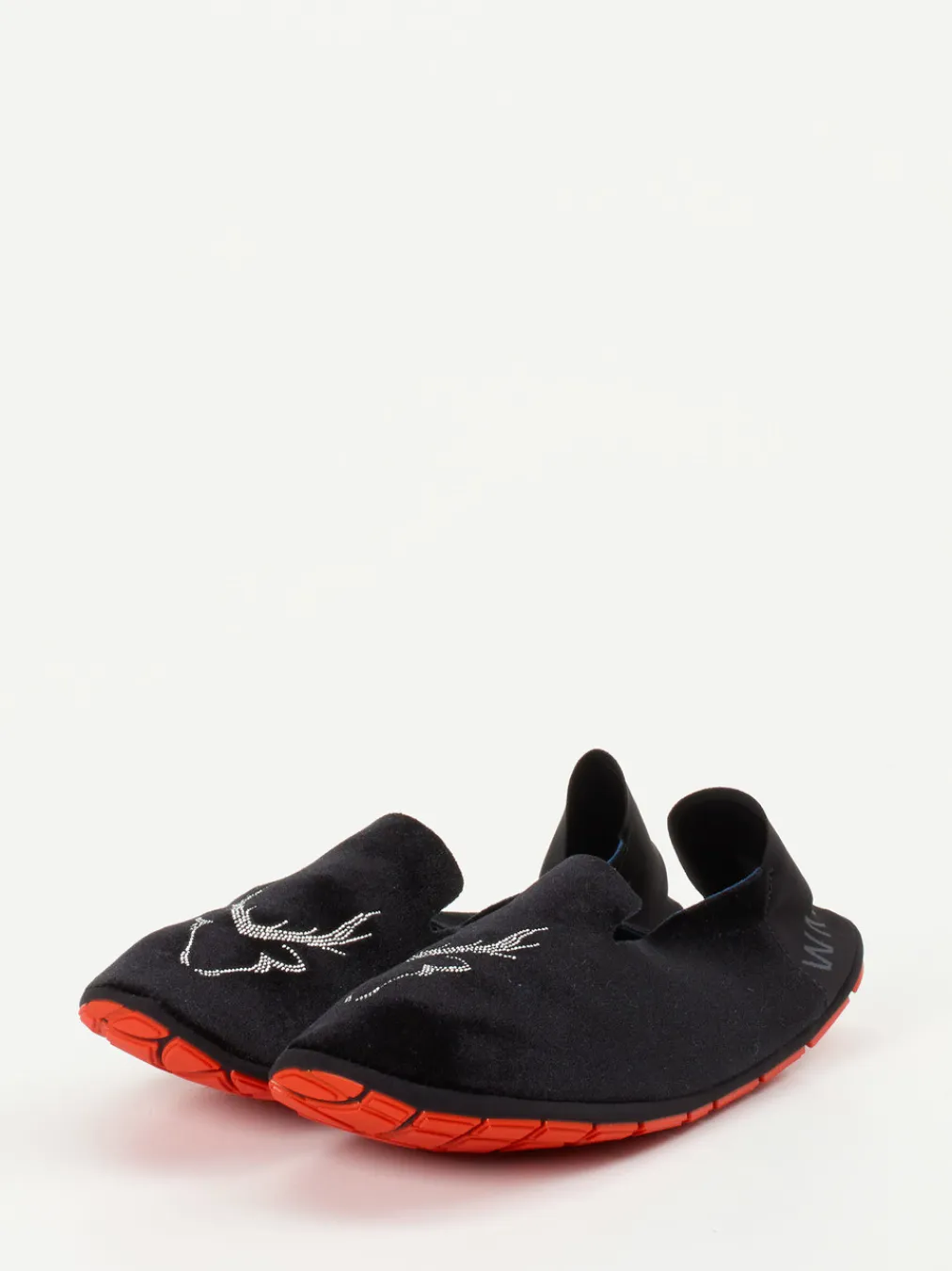 – Slipper aus Textil mit Strass-Hirsch-Wai New