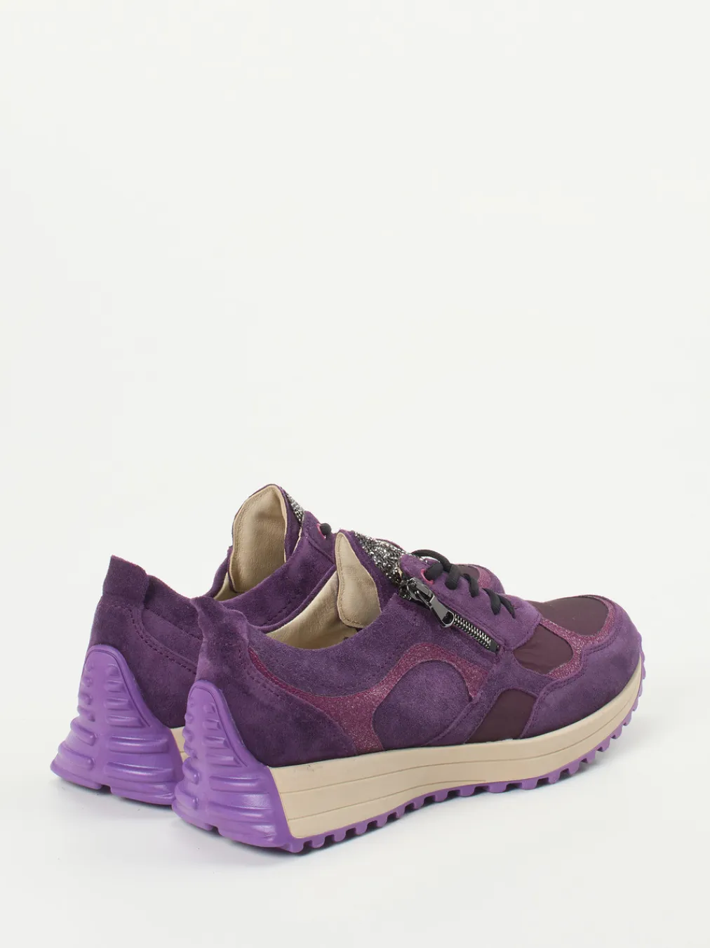 – Freizeitsneaker aus Veloursleder violett-Waldläufer Best
