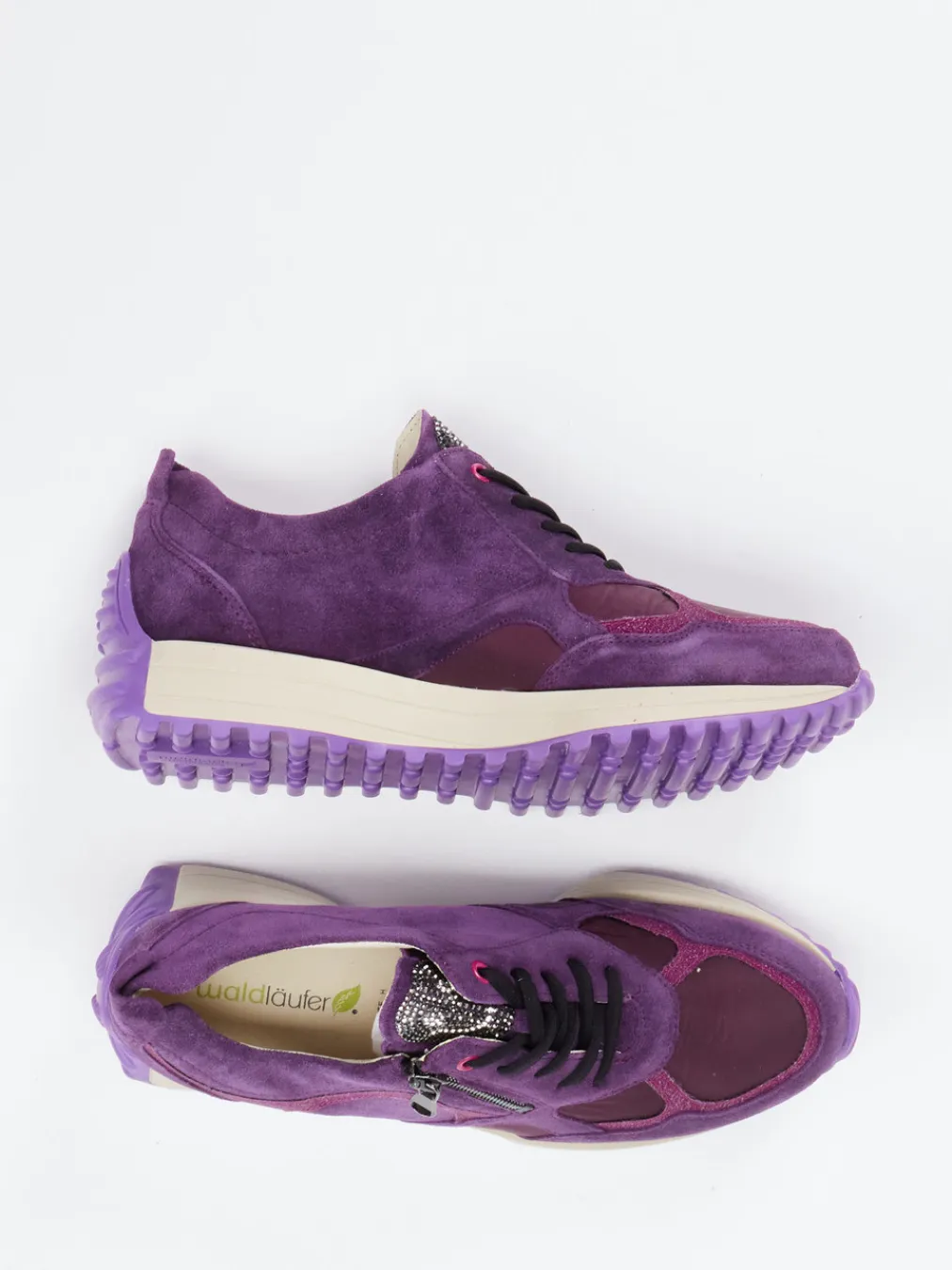– Freizeitsneaker aus Veloursleder violett-Waldläufer Best