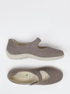 – Klettslipper aus Leder in Taupe-Waldläufer New