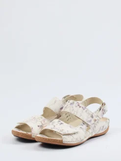 – Komfortsandale aus geprägtem Leder floral-Waldläufer Outlet