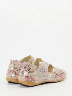 – Komfortsandalen aus geprägtem Leder-Waldläufer New