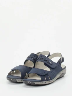 – Komfortsandale aus Nubukleder Dunkel-Waldläufer New