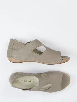 – Komfortsandale aus Nubukleder Taupe-Waldläufer Online