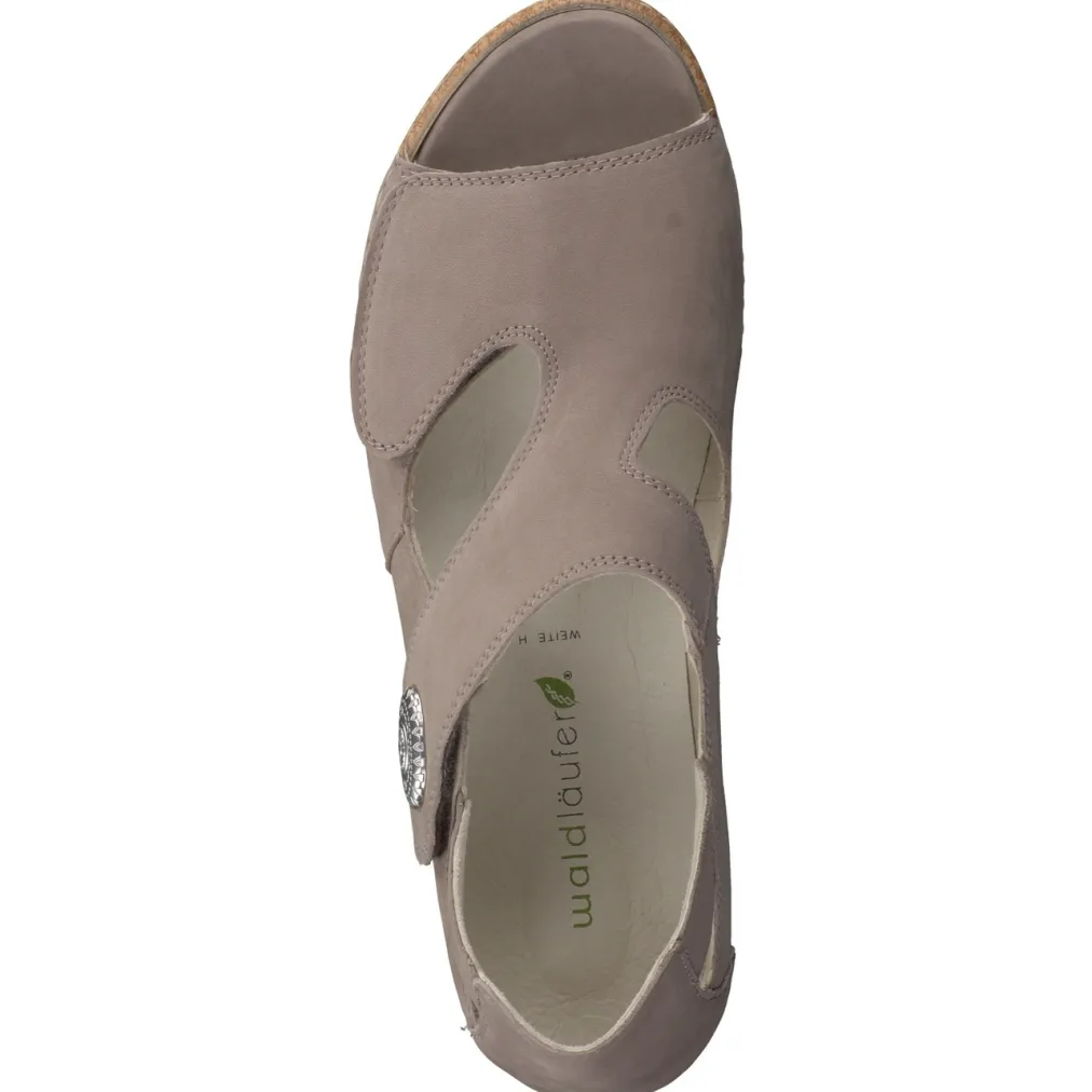 – Komfortsandale aus Nubukleder Taupe-Waldläufer Online