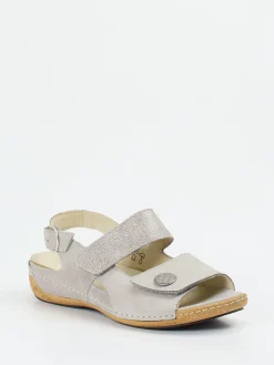 – Komfortsandalen aus Nubukleder hell-Waldläufer Outlet