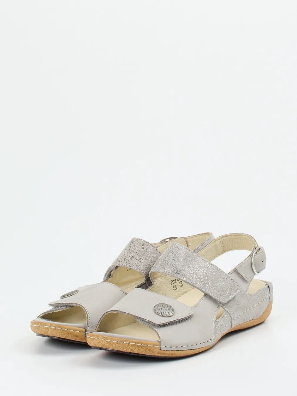 – Komfortsandalen aus Nubukleder hell-Waldläufer Outlet