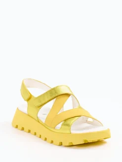 – Komfortsandalen aus Metallicleder-Waldläufer Hot