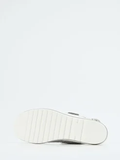 – Komfortsandale aus Veloursleder silber-Waldläufer Best