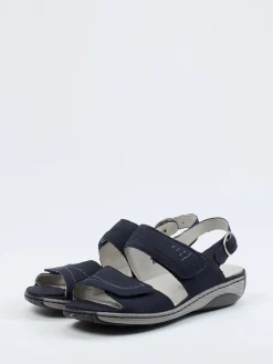 – Komfortsandale aus Nubukleder Dunkel-Waldläufer Sale