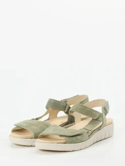 – Komfortsandale aus Veloursleder Salbei-Waldläufer Online