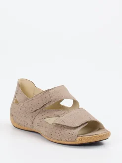 – Komfortsandale aus Veloursleder Taupe-Waldläufer Sale