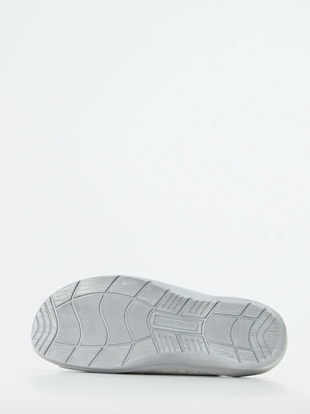 – Komfortsandale aus geprägtem Leder Offwhite-Waldläufer New