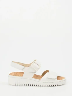 – Komfortsandale aus Kalbleder Offwhite-Waldläufer Best