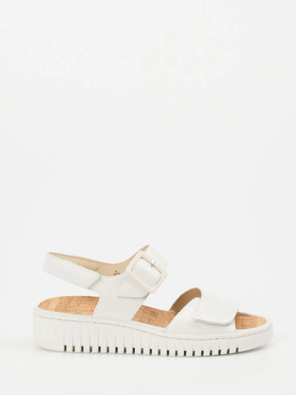 – Komfortsandale aus Kalbleder Offwhite-Waldläufer Best