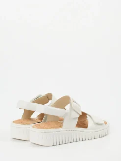 – Komfortsandale aus Kalbleder Offwhite-Waldläufer Best