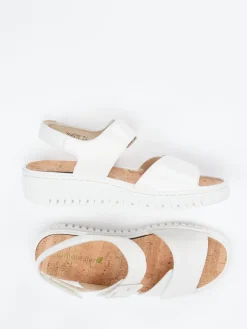 – Komfortsandale aus Kalbleder Offwhite-Waldläufer Best