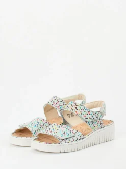 – Komfortsandale aus geprägtem Leder color-Waldläufer