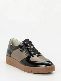 – Komfort-Sneaker aus Metallicleder bronzebraun-Waldläufer Sale