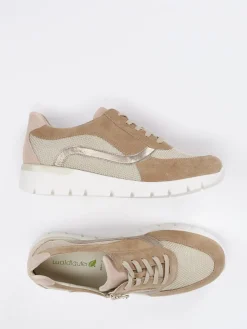 – Komfort-Sneaker aus Veloursleder beige-Waldläufer Outlet