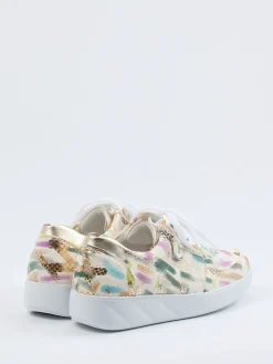 – Komfort-Sneaker aus geprägtem Leder color-Waldläufer Hot