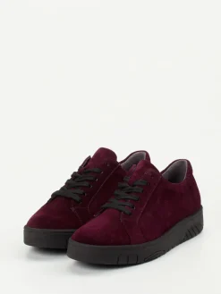 – Komfort-Sneaker aus Veloursleder Bordeaux-Waldläufer New