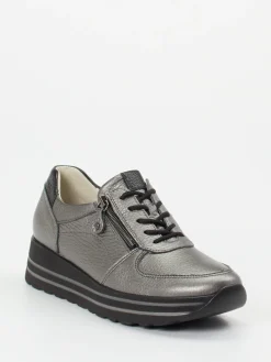 – Komfort-Sneaker aus Metallicleder-Waldläufer New