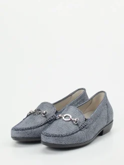 – Loafer aus geprägtem Leder jeans-Waldläufer