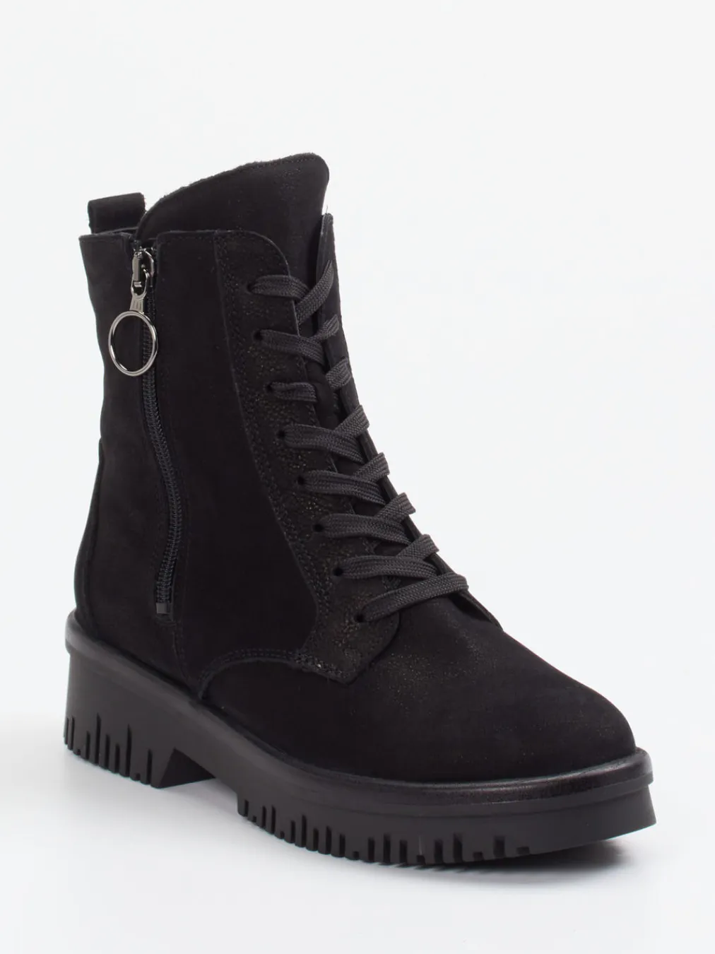 – Schnürstiefelette aus Nubukleder-Waldläufer Outlet