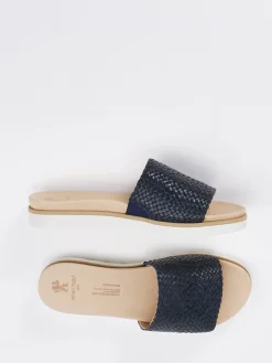 – Pantolette aus Flechtleder Dunkel-Werner