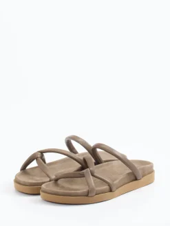 – Pantolette aus Kalbleder in Taupe-Werner Sale