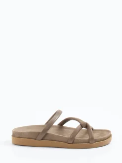 – Pantolette aus Kalbleder in Taupe-Werner Sale