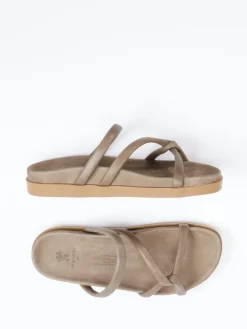 – Pantolette aus Kalbleder in Taupe-Werner Sale