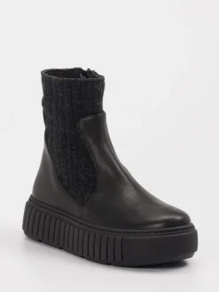 – Plateau-Stiefelette aus Leder-Werner Outlet