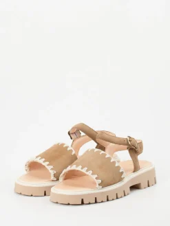 – Sandale aus Nubukleder in Sand-Werner