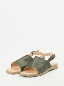 – Sandalen aus Kalbleder in Oliv-Werner Best