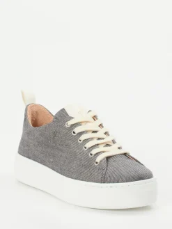 – Sneaker aus Textil in Anthrazitgrau-Werner Discount