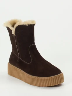 – Stiefelette aus Nubukleder Dunkel-Werner Discount