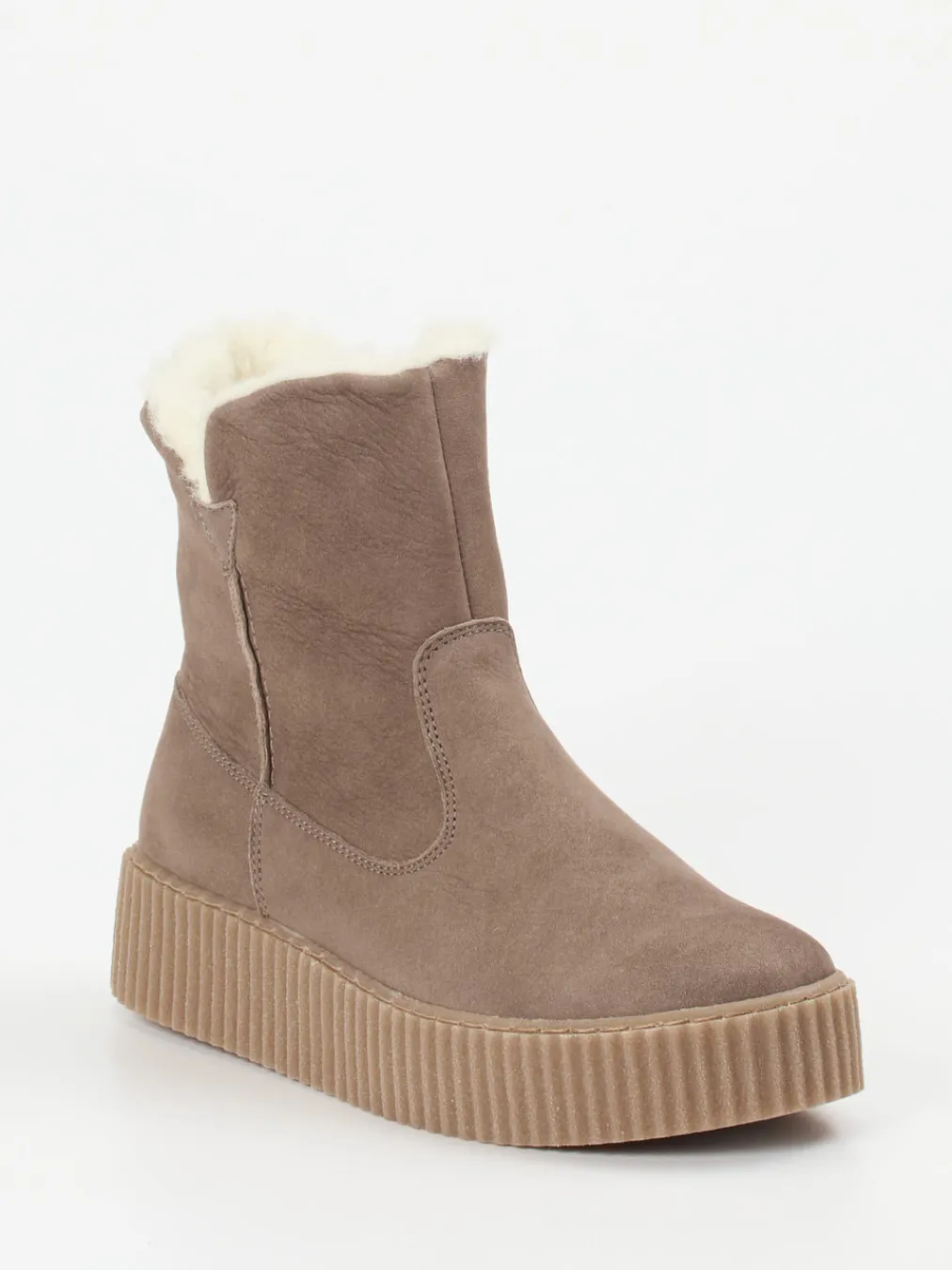 – Stiefeletten aus Nubukleder in Taupe-Werner Sale