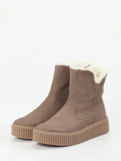 – Stiefeletten aus Nubukleder in Taupe-Werner Sale