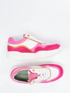 – Chunky Sneaker aus Velour/Leder in Pink-XSENSIBLE Outlet