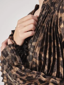 – Plisseekleid aus Textil in-Yippie Hippie Outlet